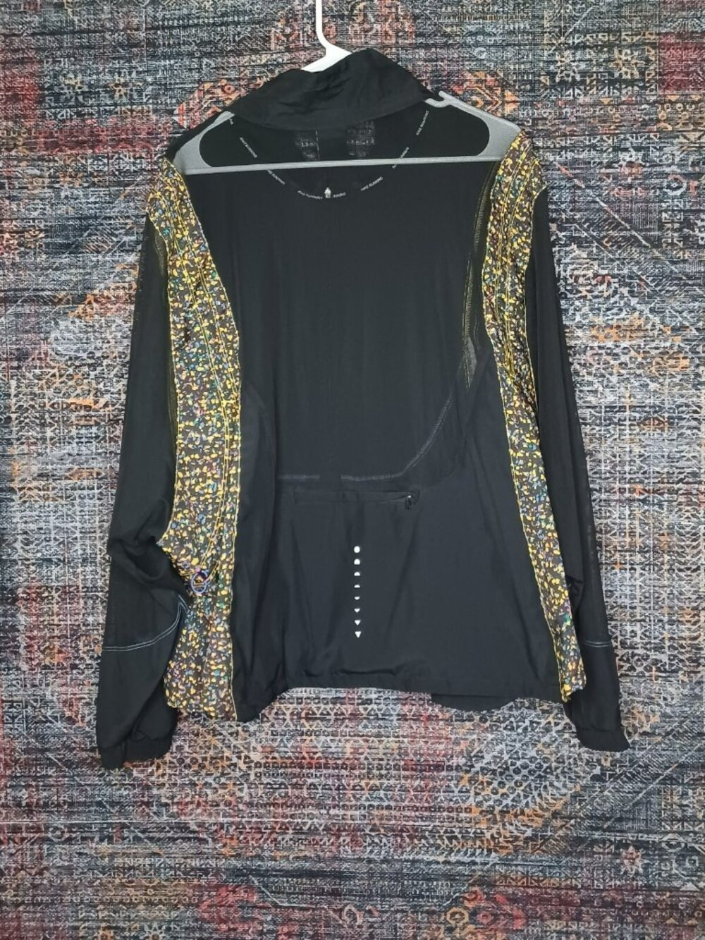 Nike womens black Icon Clash sheer sleeve packable running jacket 3X - Picture 2 of 10
